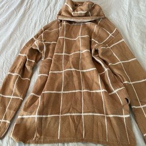 Tan Cowlneck Sweater